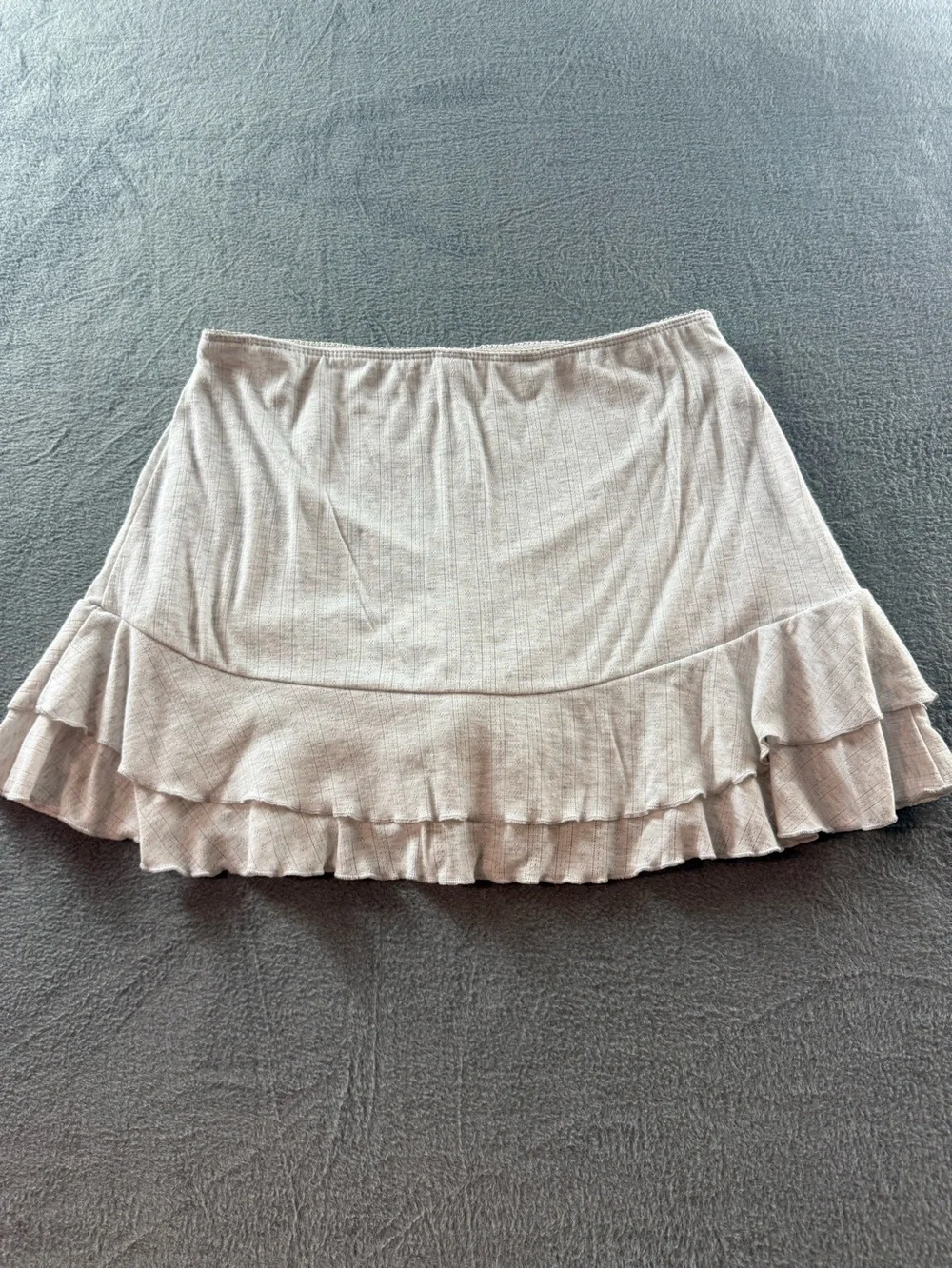 wild fable - Heathered gray Ruffled Tier Mini Skirt